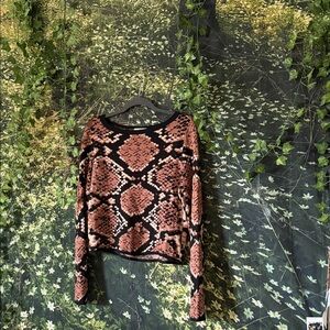 ASOS Black and Pink Patterned Sweater